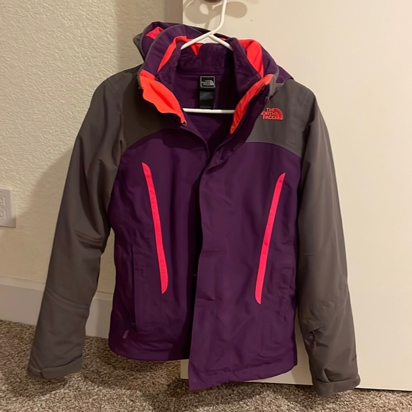 Women XS ski coat with zip out fuzzy fleece - Picture 1 of 6